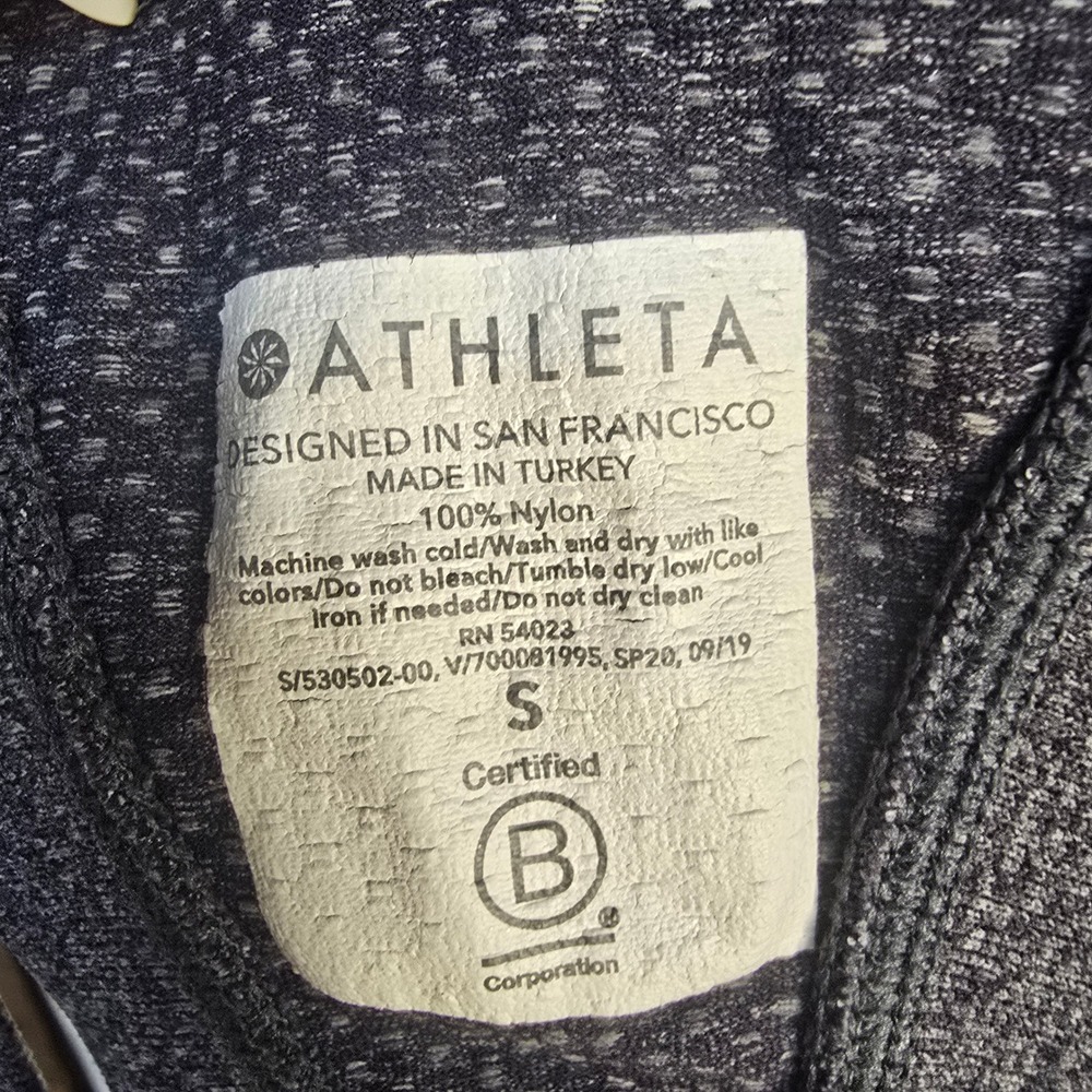 Athleta Momentum Tank Top Women S Gray Nylon Seamless Racerback Athletic Gym - Picture 4 of 4